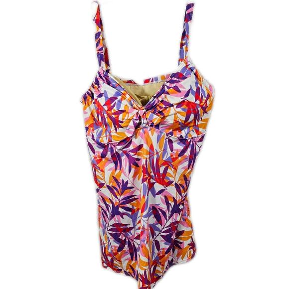 Swimsuits For All Tie Front Underwire Swim Dress NWT Size 26 - Picture 1 of 13